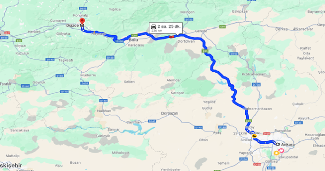  Ankara Düzce Arası Kaç km? Başkentin Yakınındaki Doğal Güzelliğe Yolculuk